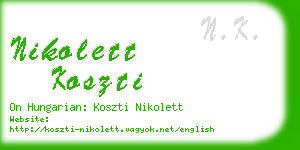 nikolett koszti business card